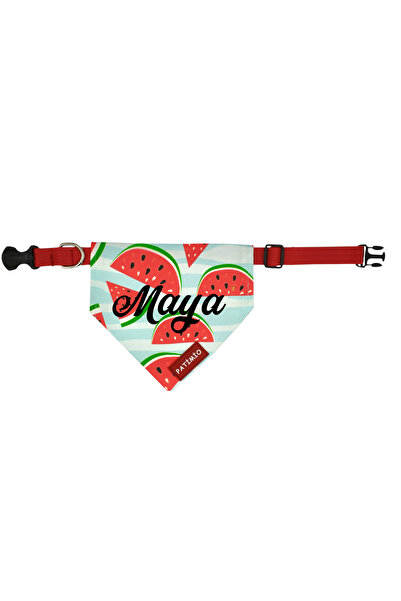 PATİMİO Isme Özel Kedi Ve Köpek Watermelon Tasma Fular Bandana