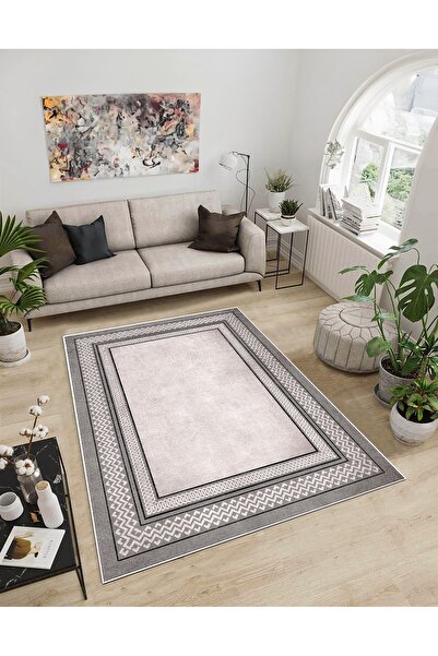 Dijidekor Shine M(114) Mink Fringeless Non-Slip Based Digital Printed Decorat...