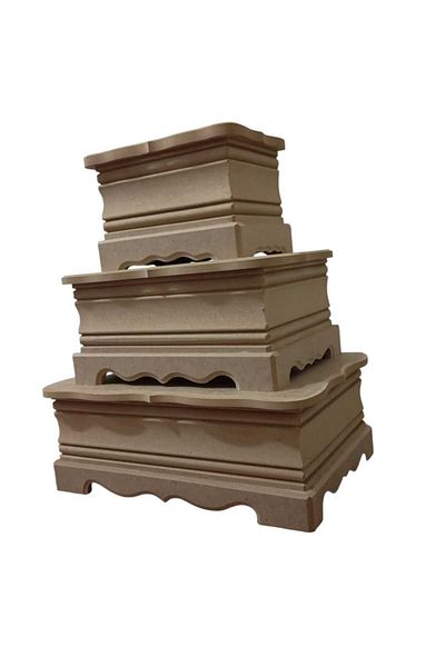 st koleksiyon hobi antika Mdf 3-Piece Decorative Box