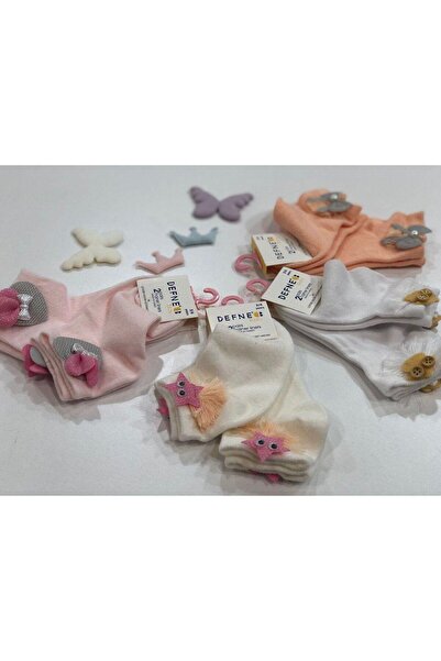KIPIRIK BABY 2 Pairs of Girl's Pink Socks with Accessory Detail