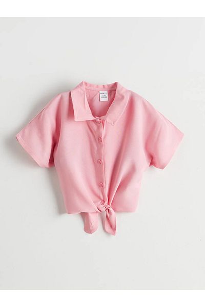 LC Waikiki Lcw Kids Pink Basic Dobby Girl's Shirt