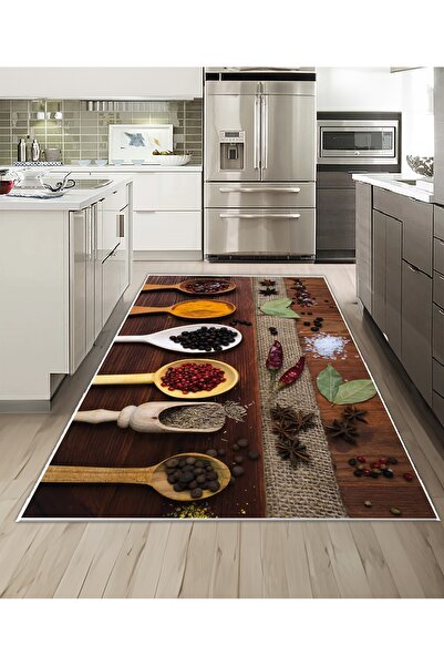 Dijidekor Shine M(241) Covor decorativ digital cu imprimeu maro, fără franjur...