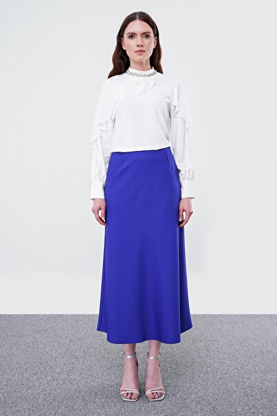 Zühre SAKS MAVİ KALEM ETEK