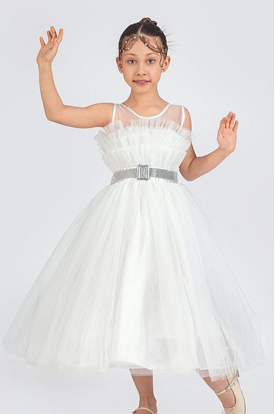 happyTekstil Tarlatan Graduation Dress - White