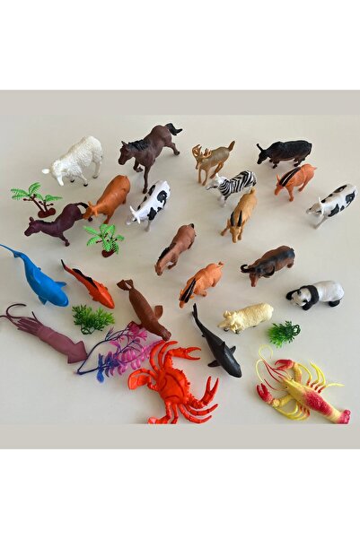 mavi su dünyası Hayvanlar Alemi Seti 28 Parçalı Full Set Deniz Hayvanları ve ...