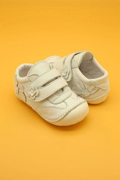 Db Kids Baby Girl White Genuine Leather Orthopedic First Step Shoes B110