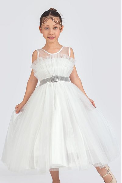 happyTekstil Tarlatan Graduation Dress - White