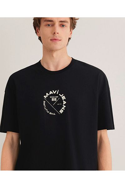 Mavi Men's Crew Neck Oversize Printed T-Shirt Dmk.M 0611719 -620
