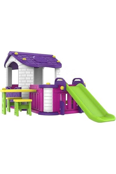 ALBADER Kids Outdoor Playhouse With Slide, Kids Play House, Children's Playhouse, House For Children