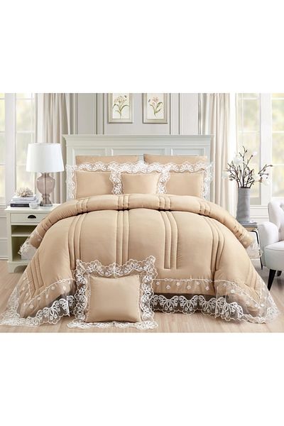 Red Rose A royal double bedspread with a lace design to add beauty to your room accessories, size 240*260 cm
