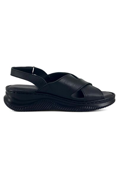 Mammamia 2855 25YS Kadın Günlük Sandalet Siyah