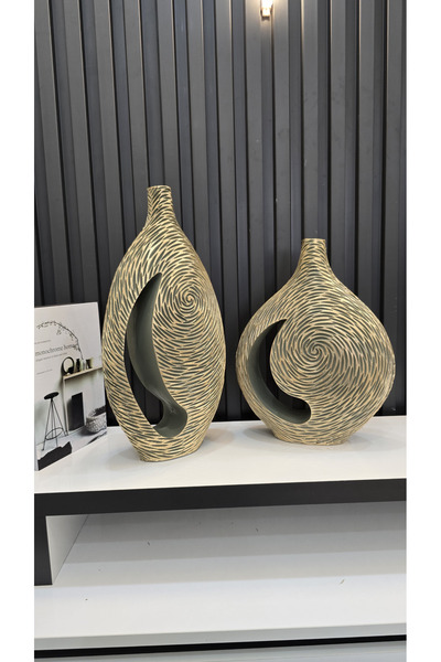 YNSK Dekoratif 2 li Vazo Seti İskandinav Stil Testi Vazo Takımı