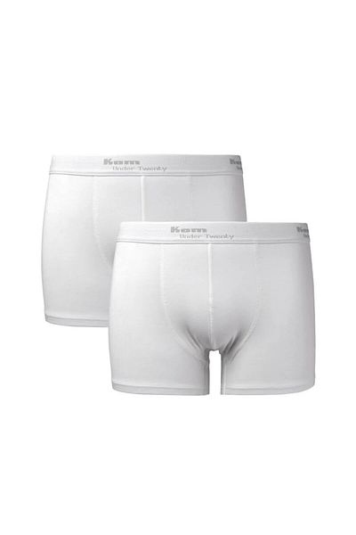 Kom Men's Underwear: Modal Cotton 2 Pcs Şarka&Mavi Boxer Set