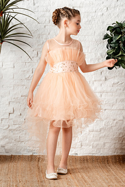 happyTekstil Girl's Dress - Salmon