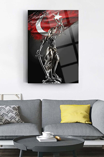 Genel Markalar Avukat Ofisine Hediye Themis Heykeli Adalet Heykeli KIRILMAZ CAM TABLO EV OFİS İŞ YERİ HEDİRYESİ