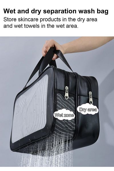 Boldy Personal Care Bag - Transparent Waterproof Makeup Bag -Waterproof Cosmetic Travel Bag (XXL)