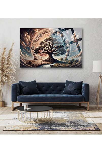 Genel Markalar Hayat Ağacı, Yaşam Ağacı 4mm Lüks Kırılmaz Temperli Yüksek Çöz...