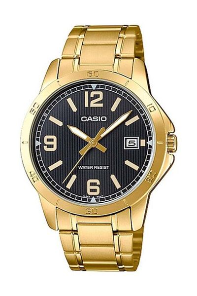 Casio MTP-V004G-1BUDF 42mm Water Resistant Analog Watch - Gold