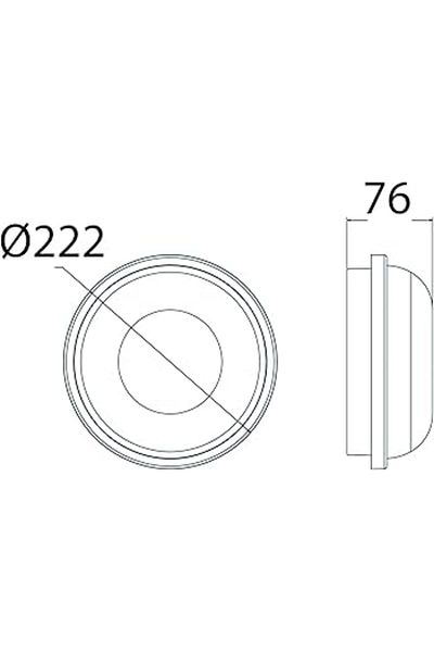 Horoz Elektrik 10 Pieces 20W Artos Black Case White Light Surface Mounted Led Luminaire (22cm)