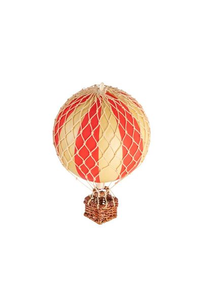 Authentic 1928 Hot Air Balloon Decoration, Authentic Models, Floating The Skies, Red Double, 8.5x8.5x13 Cm