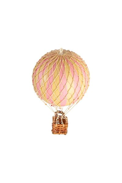 Authentic 1928 Hot Air Balloon Decoration, Authentic Models, Floating The Skies, Pink, 8.5x8.5x13 Cm
