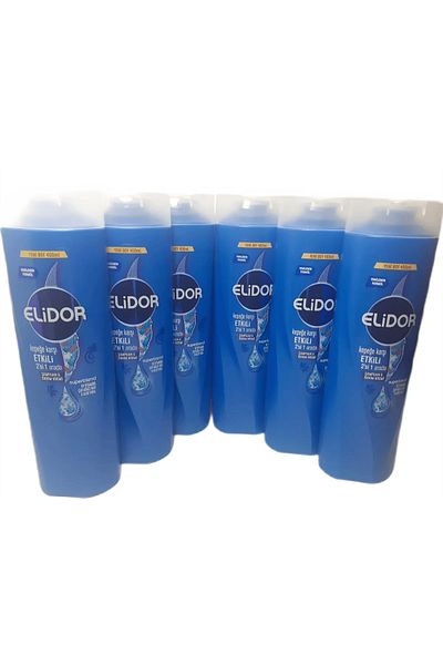 Elidor 400 Ml X 6 Shampoo Effective Against Dandruff - 2 in 1