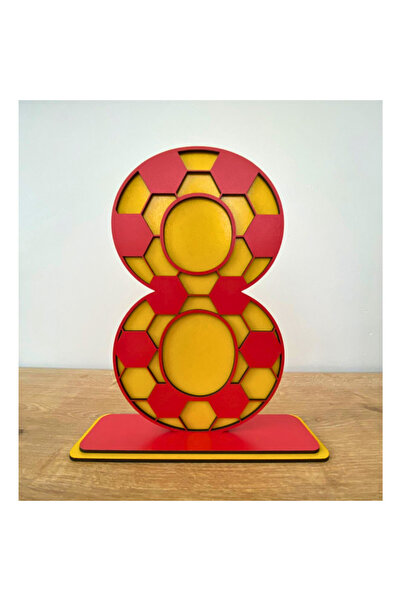 WoodenZoo 8Th Birthday Table Decoration-2 (Galatasaray Themed Yellow-Red)