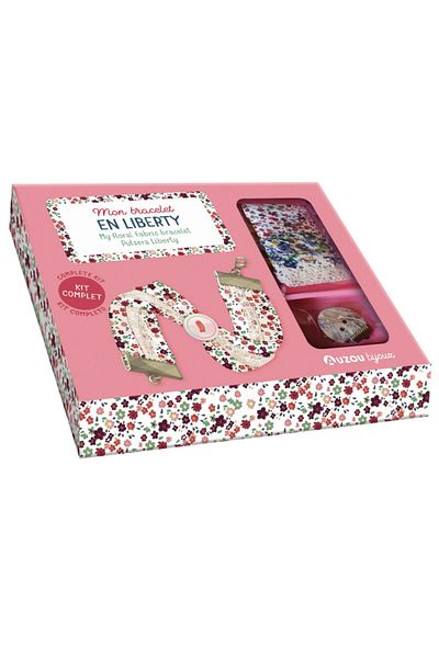 Auzou Set creativ pentru bijuterii, Brățara mea din material textil floral, 7 ani