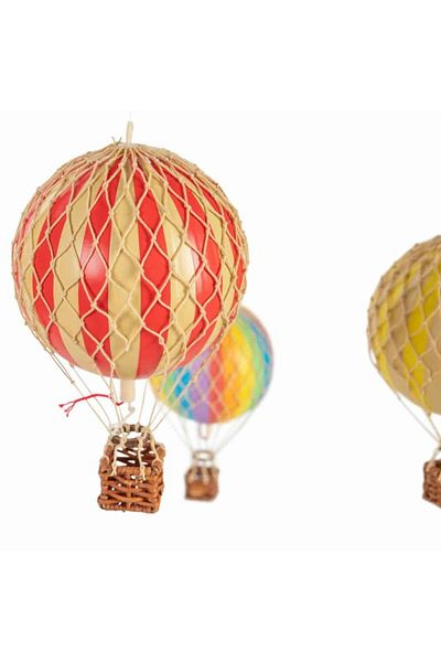 Authentic 1928 Hot Air Balloon Decoration Set, Authentic Models, Silver, 66.50x8.80x85 Cm