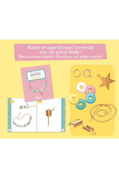 Auzou Set creativ pentru bijuterii, Brățara mea curcubeu, 7 ani