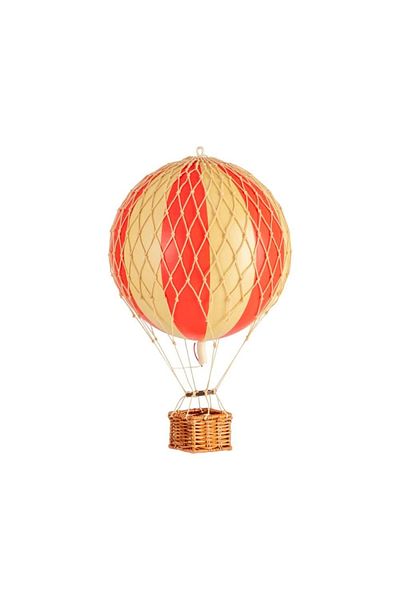 Authentic 1928 Hot Air Balloon Decoration, Authentic Models, Travels Light, Red Double, 18x18x30 Cm