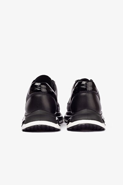 Barmea Men's Sneaker Shoes - Black Giyuç Leather 2401 Mlk005