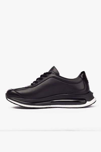 Barmea Men's Sneaker Clothes Black Genuine Leather 2170 Mlk005