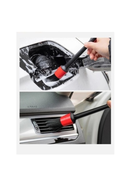 Ellesill 5’li Detaylı Araba Temizlik Fırçası Seti - Çok Amaçlı Araç Bakım Kit...