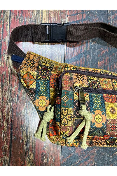 Street Bag Ethnic Authentic Bohemian Daily Travel Waist Bag Multi-Pocket Water Resistant