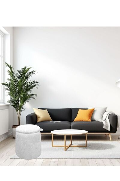 arge demo Lidya Makyaj Masası Pufu Sandıklı Dekoratif Puf