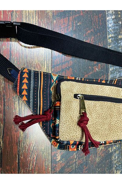 Street Bag Ethnic Authentic Bohemian Daily Travel Waist Bag Multi-Pocket Water Resistant
