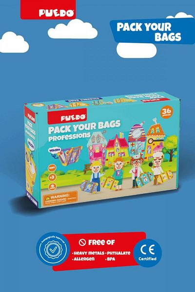 PUEDO TOYS EVA FOAM GAME, MAKE YOUR LUGGAGE-PROFESSIONS, PUEDO
