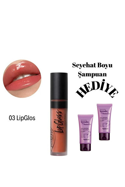 purobıocosmetics Organik Bileşenlerle Parlak Dudak Ruj | Hızlı Uygulama, Hacim Etkisi, Uzun Süreli Kullanım