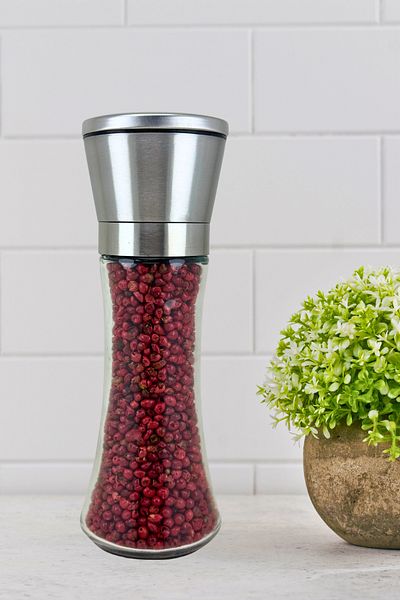 ANADOLU HASAT Red Grain Black Pepper – Spice and Salt Grinder with 80Gr Metal Ceramic Blade