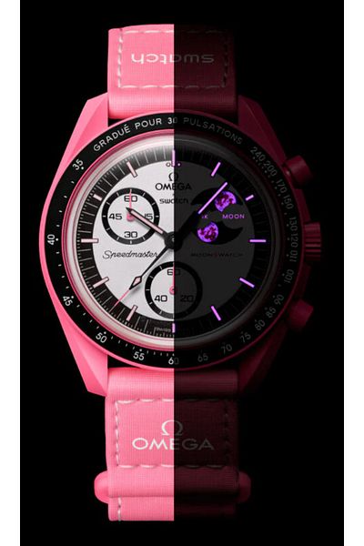Swatch Omega X Swatch Mission to the Pink Moon Phase So33P700 Limited Edition