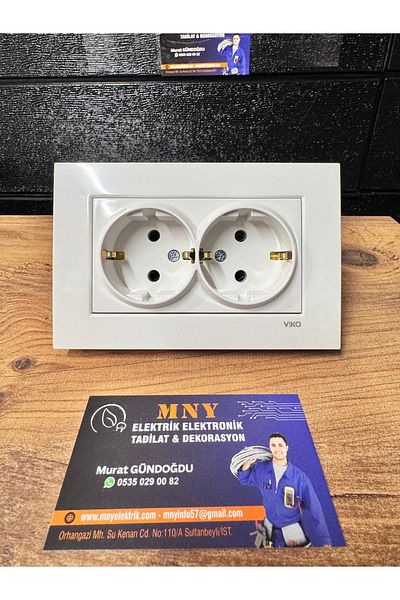 VİKO Karre Dual Socket Uses to Turn Single Socket to 2 Socket