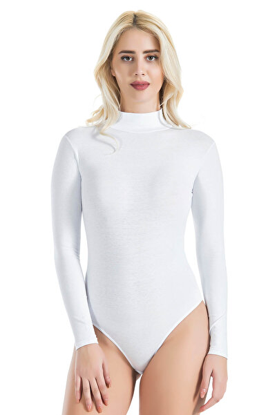 inkasole Γυναικείο κορμάκι με μακριά μανίκια και κουμπωτά κούμπωμα 322 Λευκό