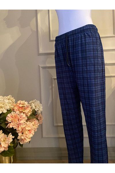 DÜVEN Unisex βαμβακερές καρό πιτζάμες - Κομψή τακτική και κάλυψη, σκληρυμένη με πράσινα μέταλλα