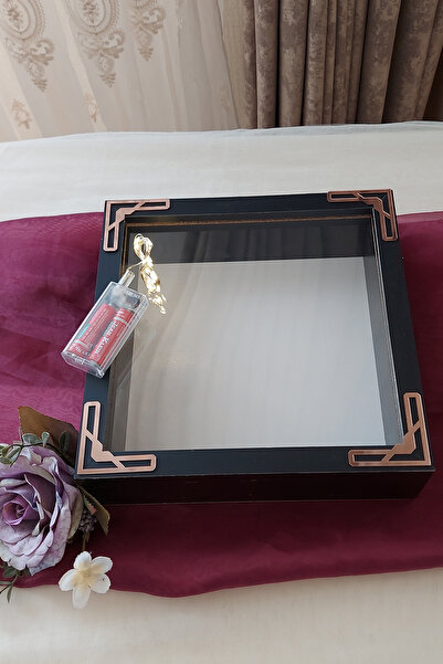 Verda Çerçeve 25x25 Cm Ledli Beyaz Isimsiz Derin Gül Çerçevesi! Gül Kutusu! H...