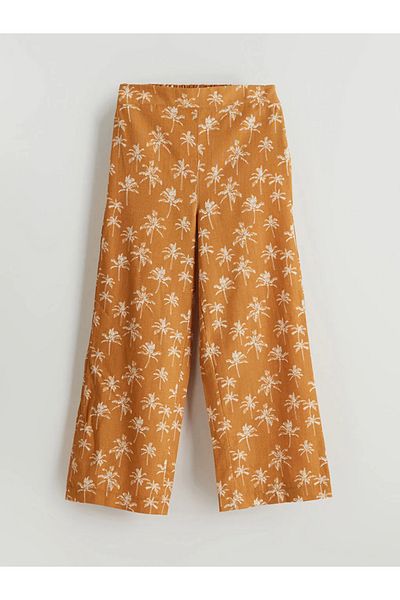 LC Waikiki Lcw Kids Beige Elastic Waist Girls' Trousers