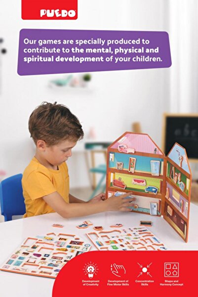 PUEDO Magnetic EVA Foam Game, Build Your House, Puedo Toys