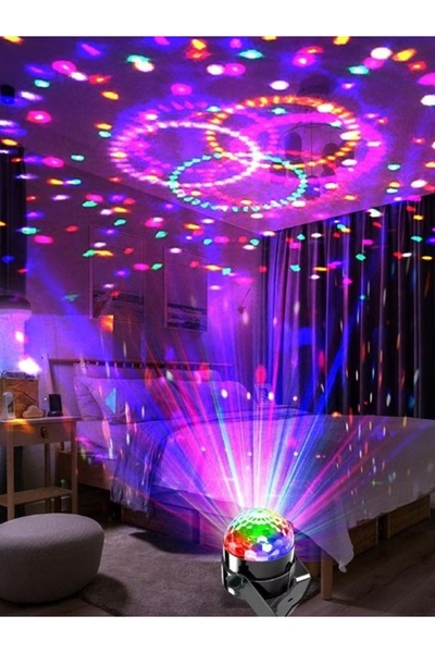 Shisa Home 1 ADET ABS kristal uzaktan kumandalı braketi ile yedi renkli dönen sahne,projeksiyon ışığı(87)