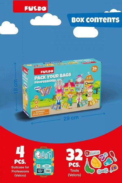 PUEDO TOYS EVA FOAM GAME, MAKE YOUR LUGGAGE-PROFESSIONS, PUEDO