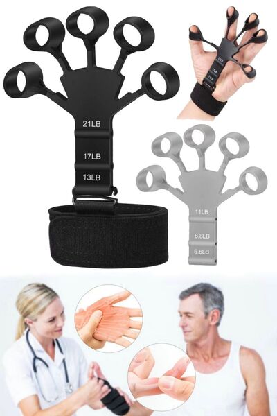 MOBEE Özel Gitar Parmak Egzersiz Aparatı 6 Kademeli Damar Çıkartıcı El ve Par...